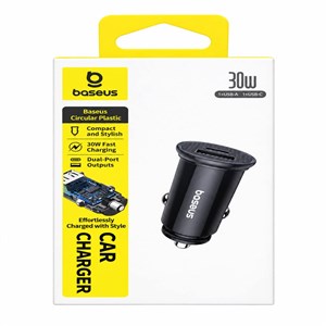 شارژر فندکی Baseus C16 | شارژر خودرو دو پورت فست شارژ